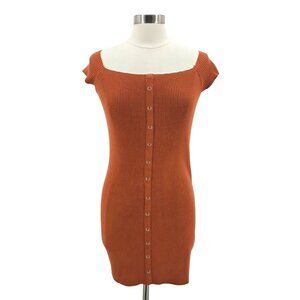 NWOT Urban Outfitters Silence + Noise Womens Large Dress Mini Ribbed Bodycon